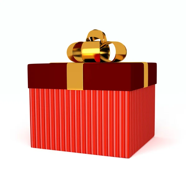 Gift box over white background — Stock Photo, Image