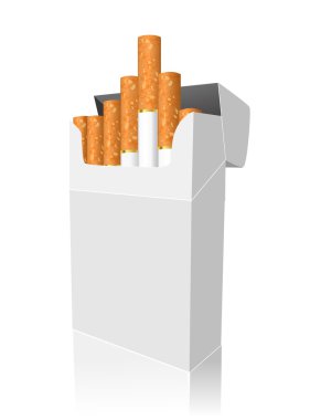 tam paket sigara izole açın