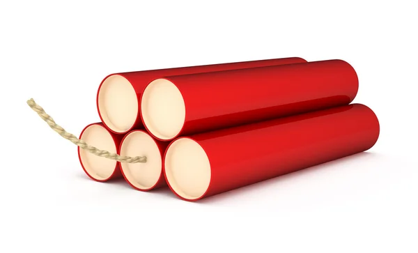 Red Dynamite isolated on a white — Stock Photo, Image