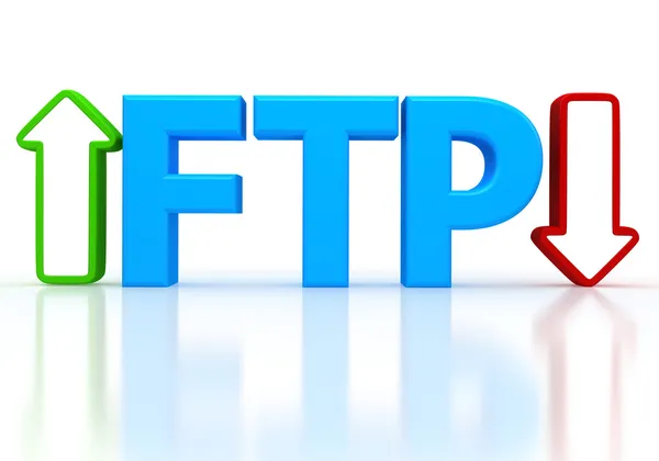 Az FTP illusztrációja (fájlátviteli protokoll ) — Stock Fotó