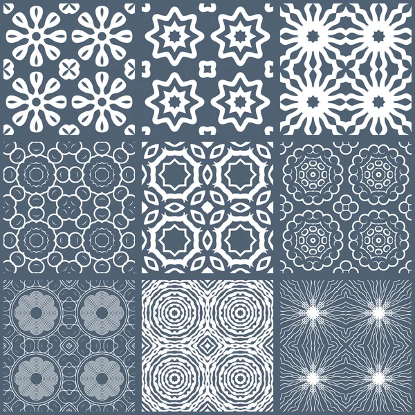 Set of seamless tileable background patterns — Stock Vector