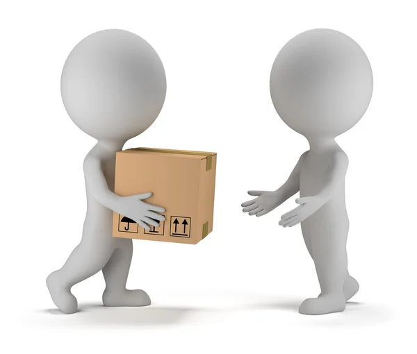 3d small - parcel delivery — Stock Photo, Image