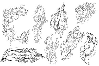 siyah ve beyaz soyut grafik tasarım