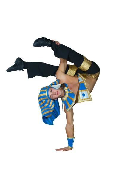 Image Egyptian dancer dancing breakdance — Stock Photo, Image