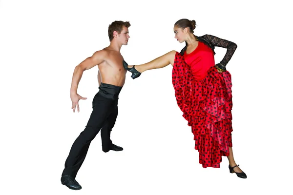 Image of passionate dancing pair of man and woman — Stock Photo, Image