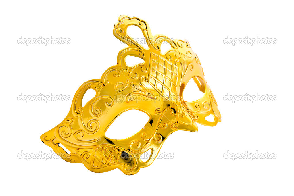 Beautiful image of a gold carnival mask