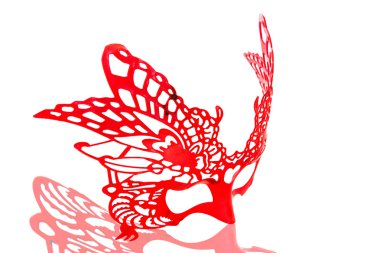 Kırmızı karnaval maskesi güzel görüntüsü