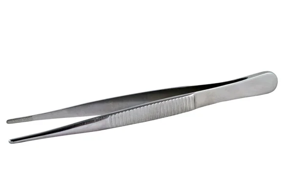 Medical image of metallic tweezers close-up — Stock Photo, Image