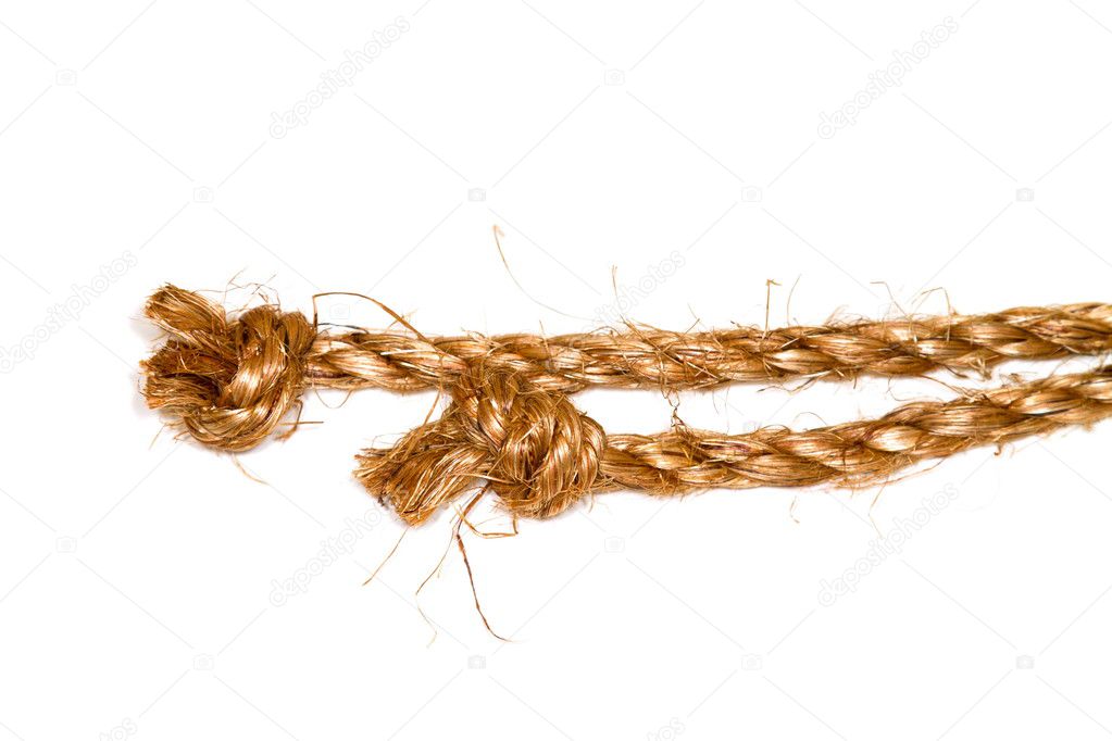 hemp rope on a white background