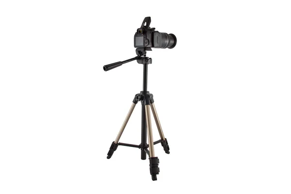 Tripod for video and photo shoot with a camera — Stock Photo, Image