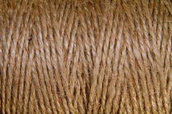 Image background coil of hemp thread — Stock Photo, Image