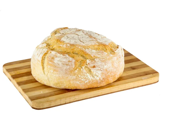 Freshly baked loaf of homemade white bread — Stock Photo, Image