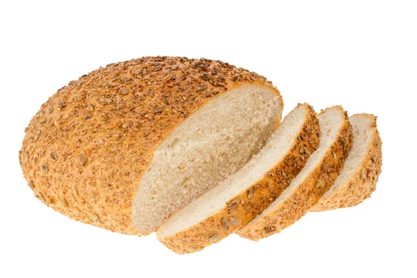 Zelfgebakken brood met sesam en zonnebloem zaden — Stockfoto