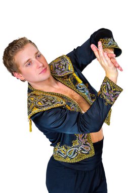 güzel ceketi giyen genç bir İspanyol erkek portresi