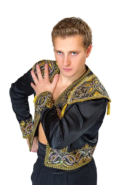 Portrait of a young Spanish men in beautiful jacket — Stock Photo, Image