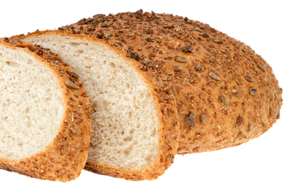 Pão caseiro com sementes de gergelim e girassol — Fotografia de Stock