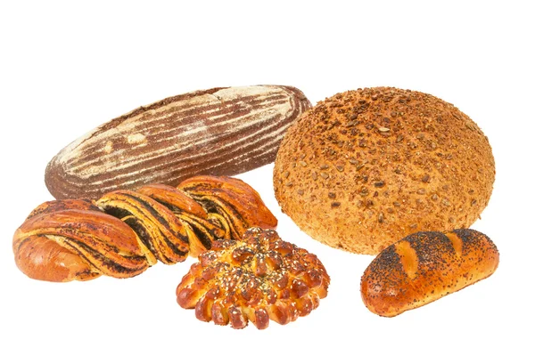 Voorbeeld brood brood op witte achtergrond — Stockfoto