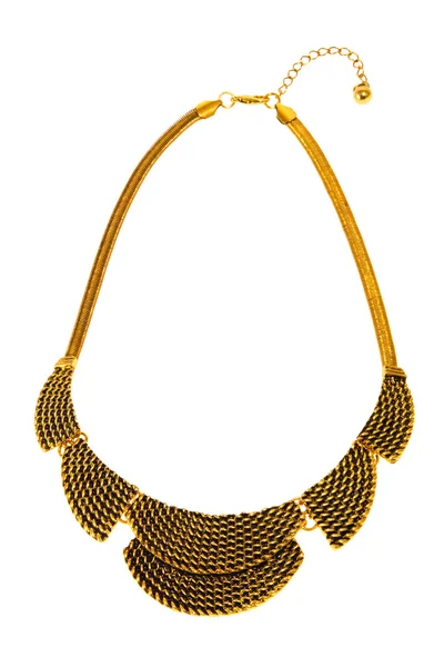 Voorbeeld van de ketting gouden sieraden ketting weven women's — Stockfoto