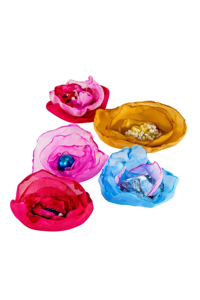 Зображення красивої штучної квітки з тканини — стокове фото