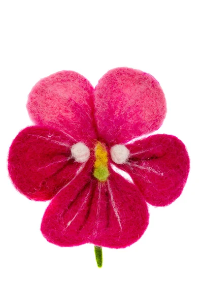 Viola tricolor flor imagen hecha de lana —  Fotos de Stock