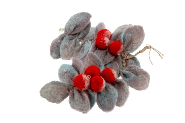 Preview branch red ash made from wool — Stock Photo, Image