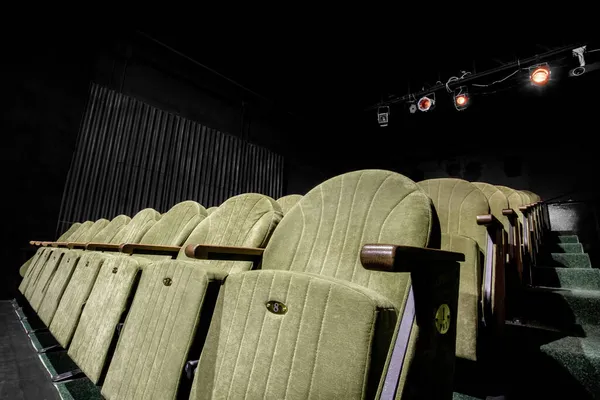 Image Green Velvet Chairs Auditorium — Stock Photo, Image