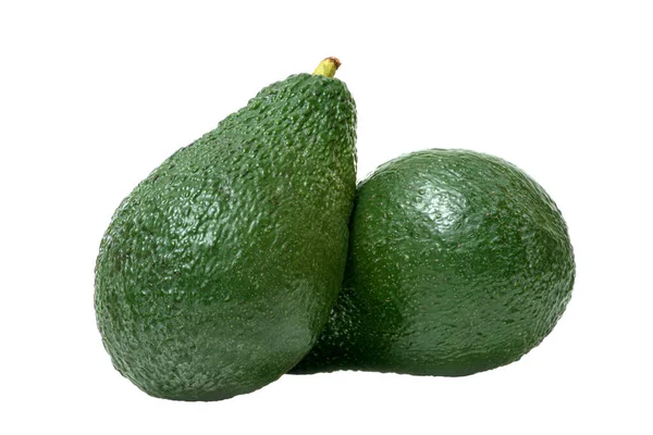 Image Two Ripe Avocados White Background — Stock Photo, Image