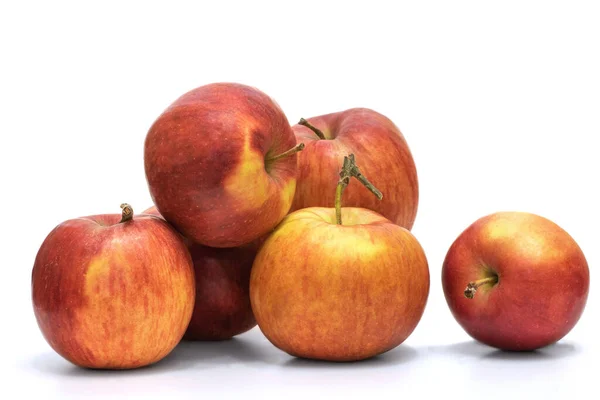 Image Ripe Fruit Red Apples White Background — Stock Photo, Image