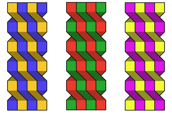 Vektorbild Einer Geometrisch Abstrakten Optischen Illusionsfigur — Stockvektor