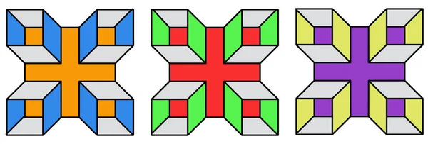 Διανυσματική Εικόνα Γεωμετρικής Αφηρημένης Οπτικής Ψευδαίσθησης Σχήματος Τετραγώνου — Διανυσματικό Αρχείο
