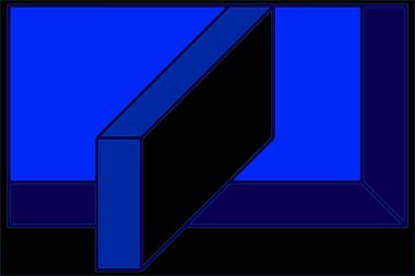 Bir dikdörtgen şeklin geometrik soyut optik şeklinin vektör görüntüsü