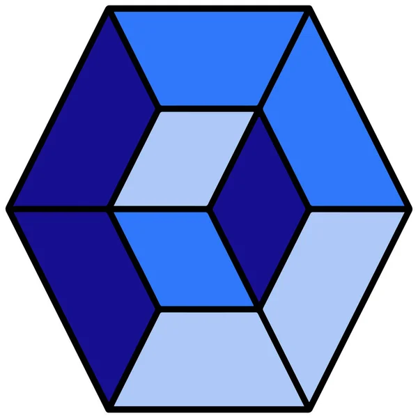 大立方体内抽象立方体的矢量图像 — 图库矢量图片