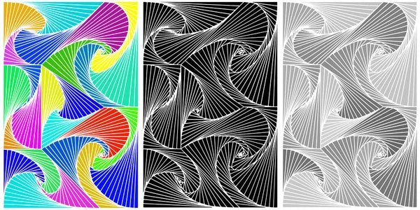 Vector Image Colored Abstraction Twisted Shapes — Stockvektor