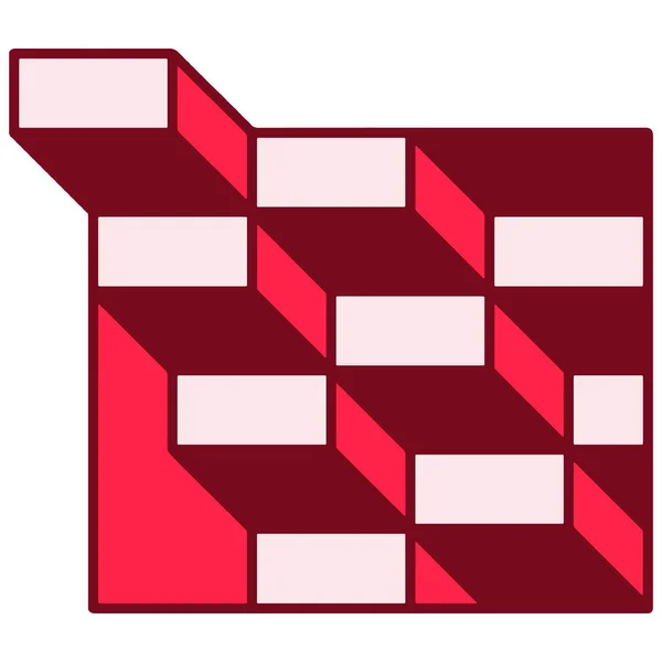 Διανυσματική Εικόνα Αφηρημένου Γεωμετρικού Φόντου Από Κόκκινα Τούβλα — Διανυσματικό Αρχείο