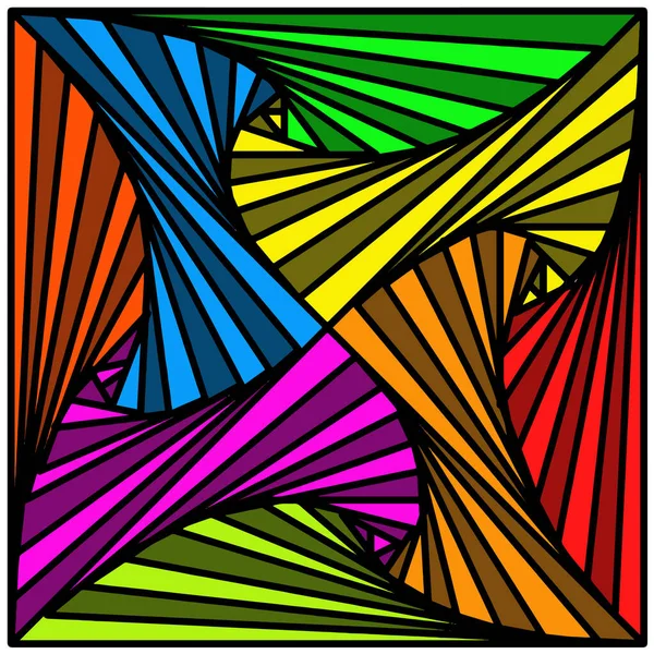 Vector Image Colored Abstraction Twisted Shapes — Stock Vector