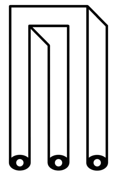 Vektorbild Einer Optischen Täuschung Geometrische Figur Mit Drei Röhren — Stockvektor
