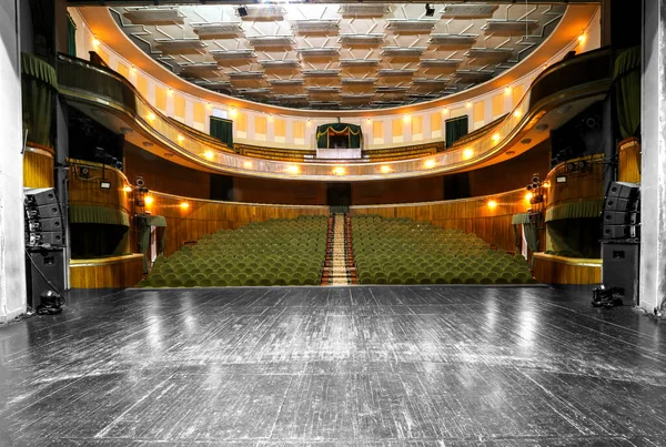 Palco Teatro Imagem Auditório Com Varandas Galerias — Fotografia de Stock