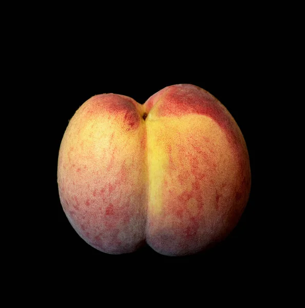Image Sweet Peach Fruit Black Background — Stock Fotó