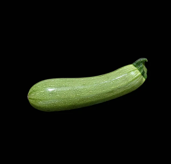 Image Ripe Zucchini Vegetable Black Background — Photo