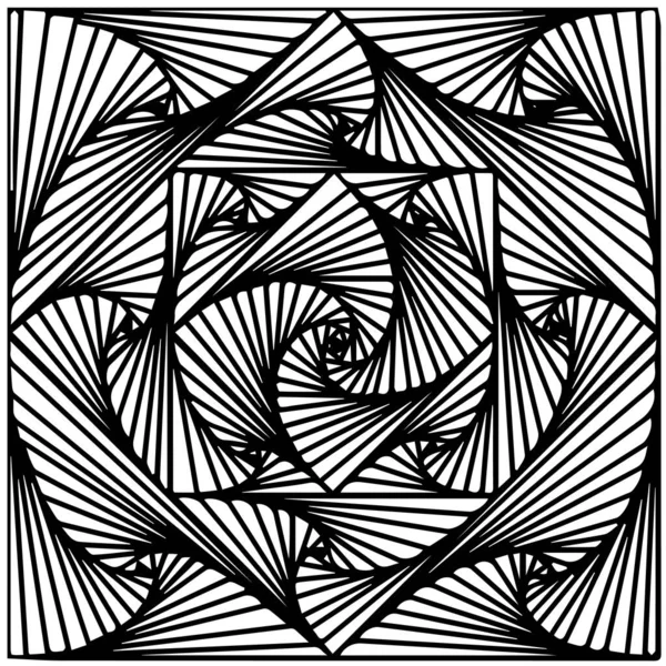 Vector Image Geometric Figure Straight Lines Curl — Stockový vektor