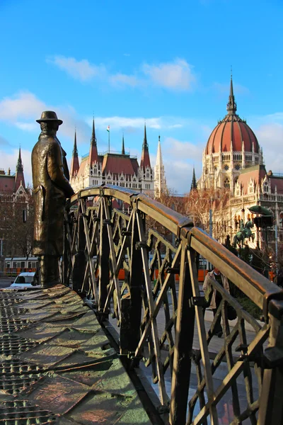 Imre nagy statua w Budapeszcie — Zdjęcie stockowe