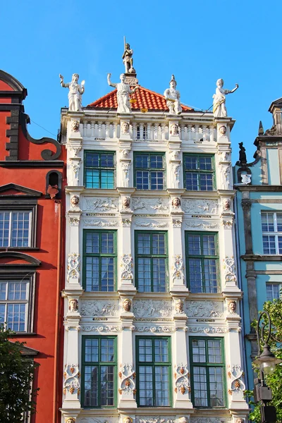 Buildings on Long Market street in Gdansk — Stock Photo, Image