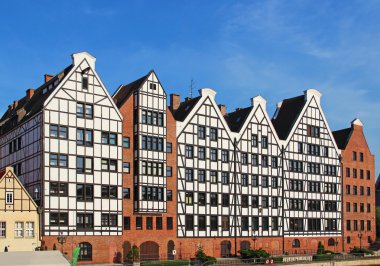 geleneksel mimarisine merkezindeki gdansk, Polonya