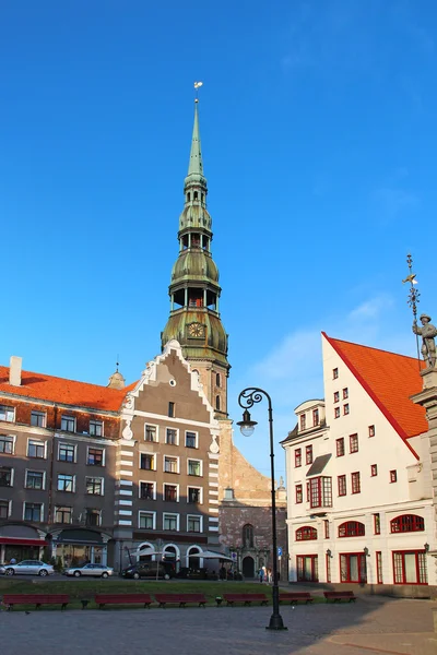 Площадь Ратуши, Рига, Латвия — стоковое фото