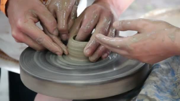 Pottery wheel — Stock Video