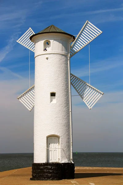 Deniz feneri yel değirmeni, swinoujscie, Polonya