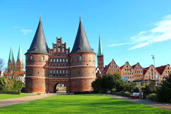 Holsten brány, Lübeck, Německo — Stock fotografie