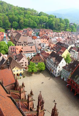 munsterplatz ve freiburg eski şehir, Almanya