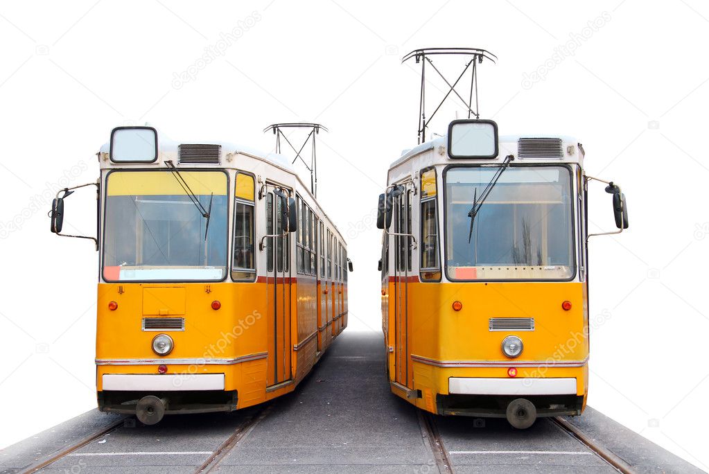 Orange Budapest trams