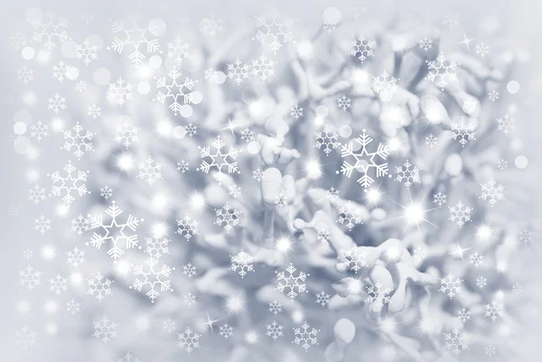 Fondo de Navidad abstracto con copos de nieve —  Fotos de Stock